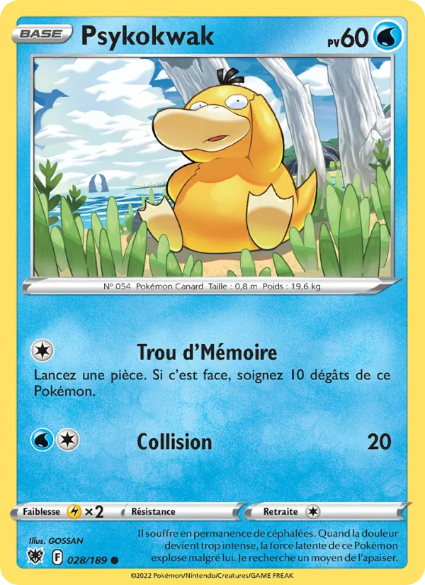 Carte Pokémon Psykokwak de l'extension Astres Radieux