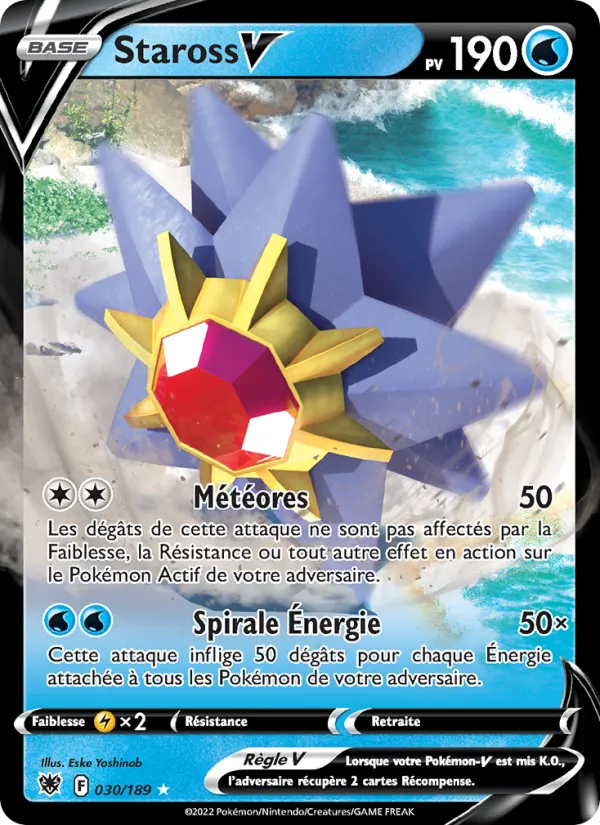 Carte Pokémon Staross V de l'extension Astres Radieux