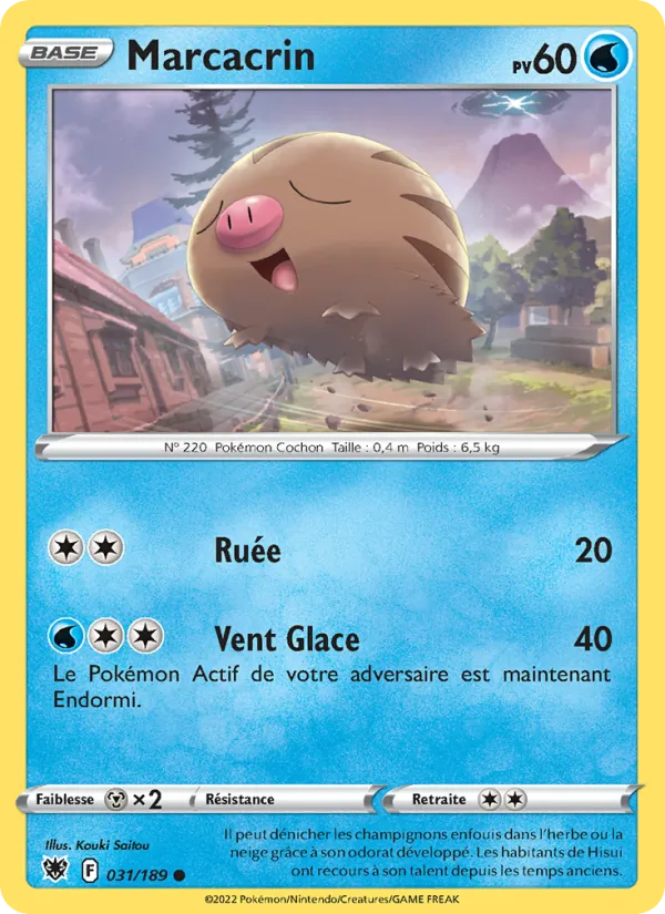 Carte Pokémon Marcacrin de l'extension Astres Radieux