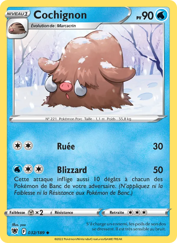 Carte Pokémon Cochignon de l'extension Astres Radieux