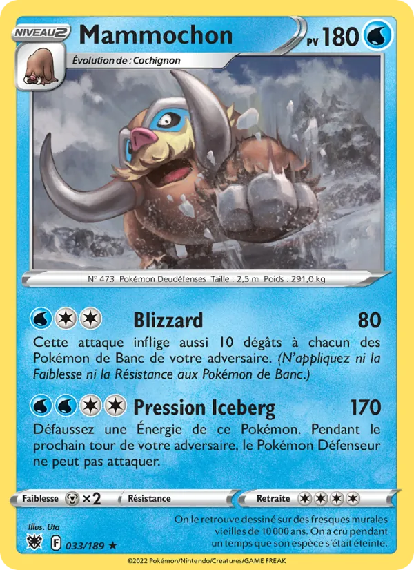 Carte Pokémon Mammochon de l'extension Astres Radieux