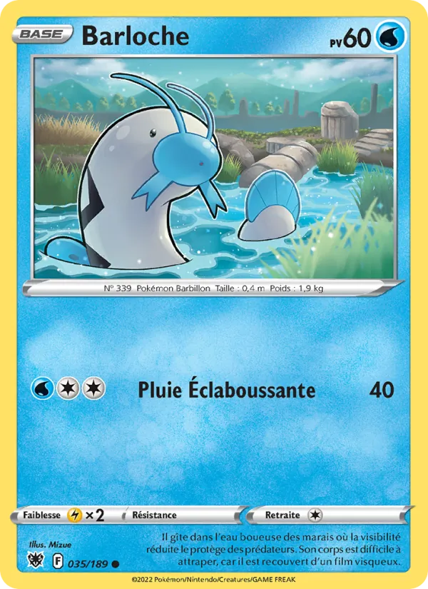 Carte Pokémon Barloche de l'extension Astres Radieux