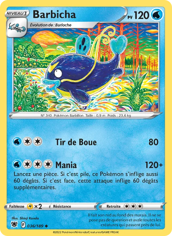 Carte Pokémon Barbicha de l'extension Astres Radieux