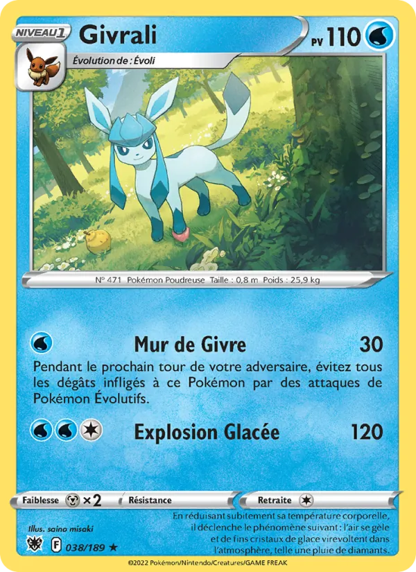 Carte Pokémon Givrali de l'extension Astres Radieux