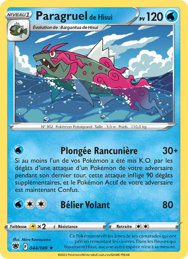 Carte Pokémon Paragruel de Hisui de l'extension Astres Radieux