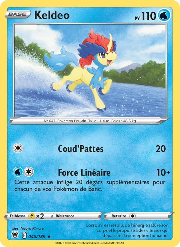 Carte Pokémon Keldeo de l'extension Astres Radieux