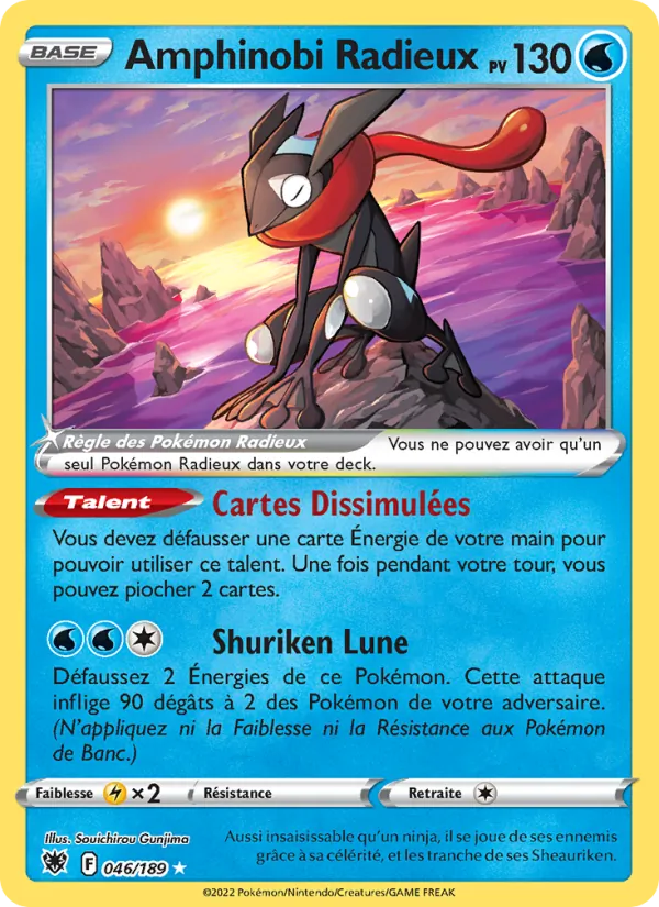 Carte Pokémon Amphinobi Radieux de l'extension Astres Radieux