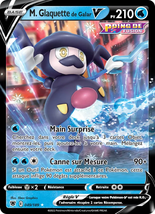 Carte Pokémon M. Glaquette de Galar V de l'extension Astres Radieux