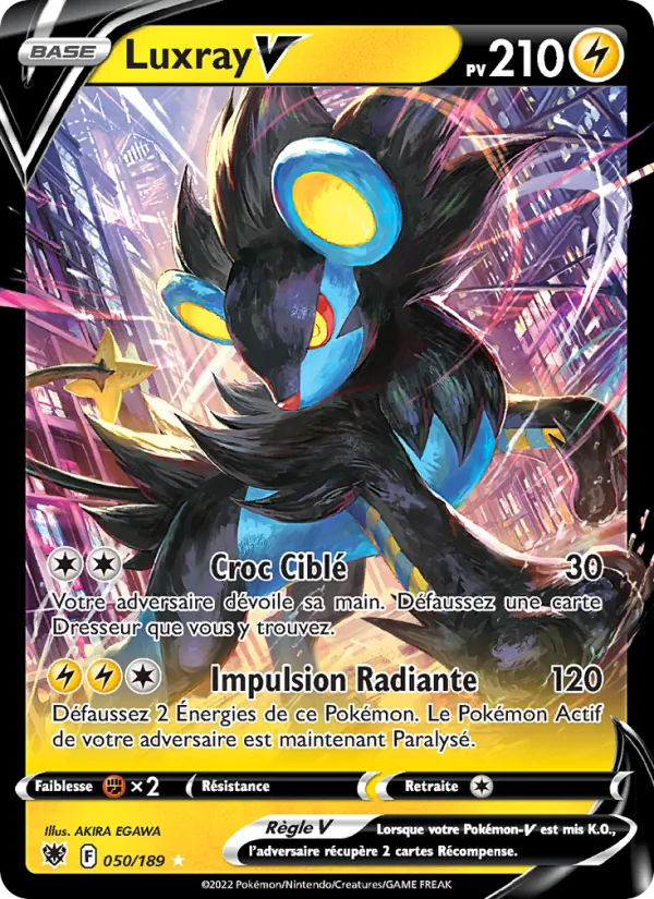 Carte Pokémon Luxray V de l'extension Astres Radieux