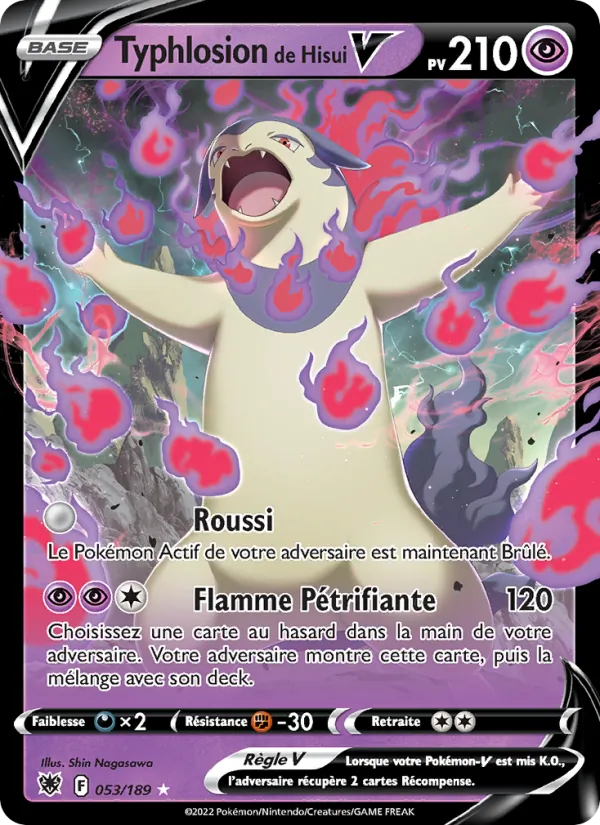 Carte Pokémon Typhlosion de Hisui V de l'extension Astres Radieux