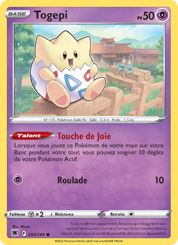 Carte Pokémon Togepi de l'extension Astres Radieux