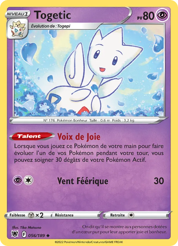 Carte Pokémon Togetic de l'extension Astres Radieux