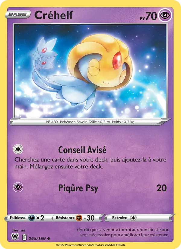Carte Pokémon Créhelf de l'extension Astres Radieux