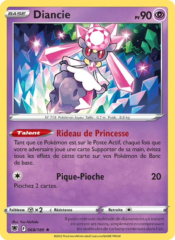 Carte Pokémon Diancie de l'extension Astres Radieux