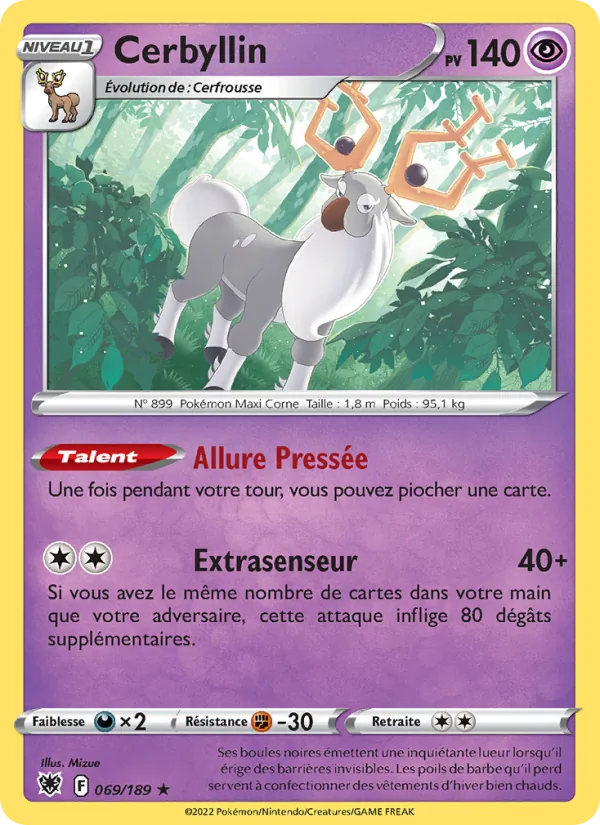 Carte Pokémon Cerbyllin de l'extension Astres Radieux
