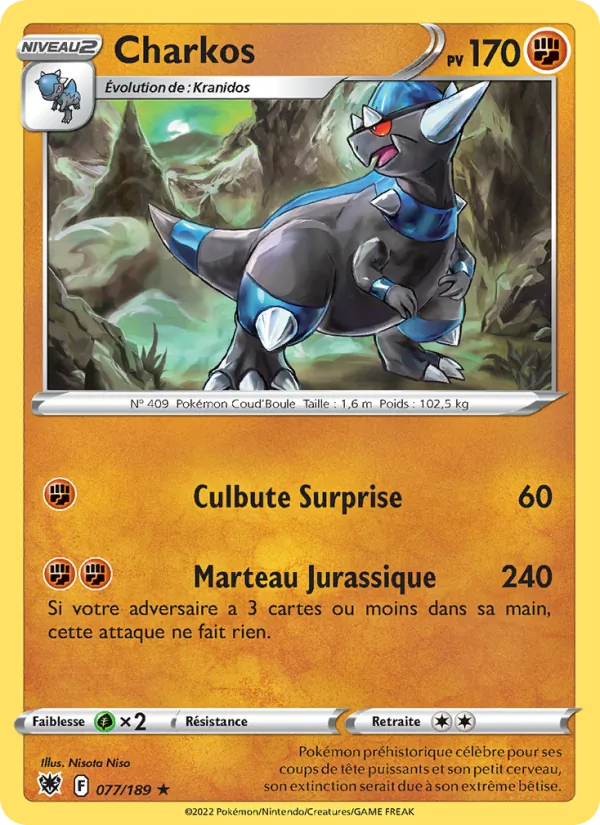 Carte Pokémon Charkos de l'extension Astres Radieux