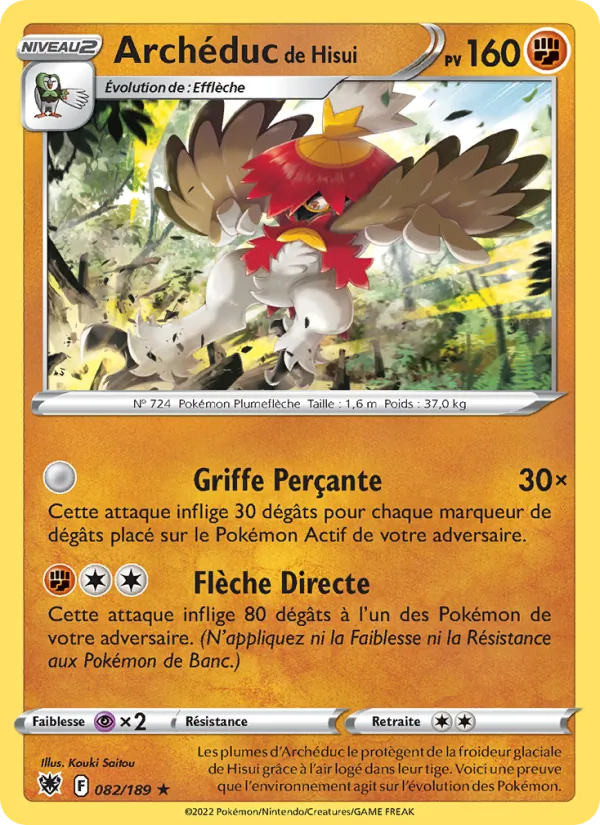 Carte Pokémon Archéduc de Hisui de l'extension Astres Radieux