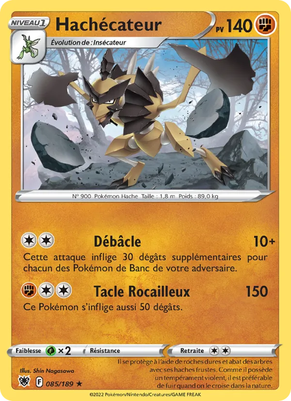 Carte Pokémon Hachécateur de l'extension Astres Radieux