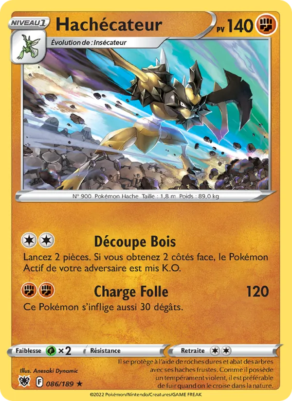 Carte Pokémon Hachécateur de l'extension Astres Radieux