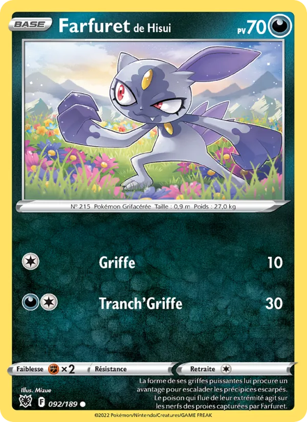 Carte Pokémon Farfuret de Hisui de l'extension Astres Radieux