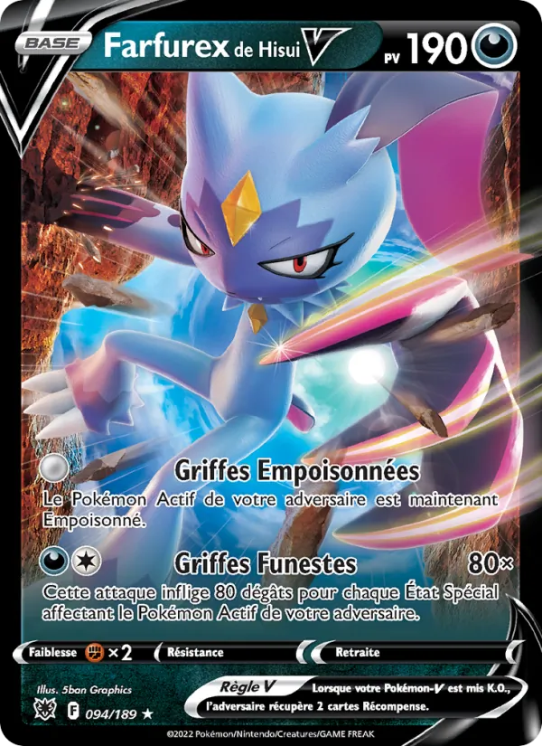 Carte Pokémon Farfurex de Hisui V de l'extension Astres Radieux