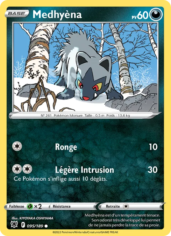 Carte Pokémon Medhyèna de l'extension Astres Radieux