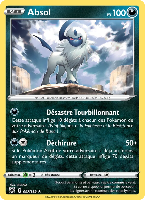 Carte Pokémon Absol de l'extension Astres Radieux