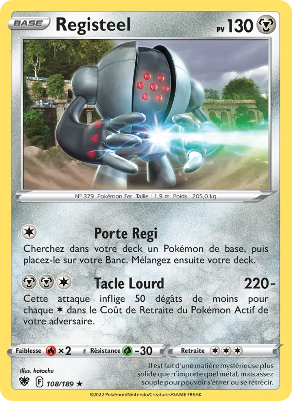 Carte Pokémon Registeel de l'extension Astres Radieux