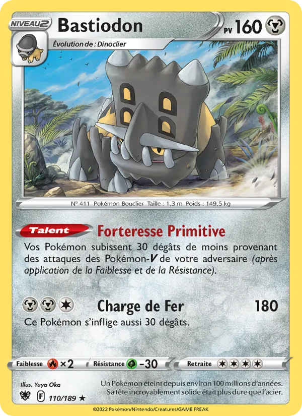 Carte Pokémon Bastiodon de l'extension Astres Radieux