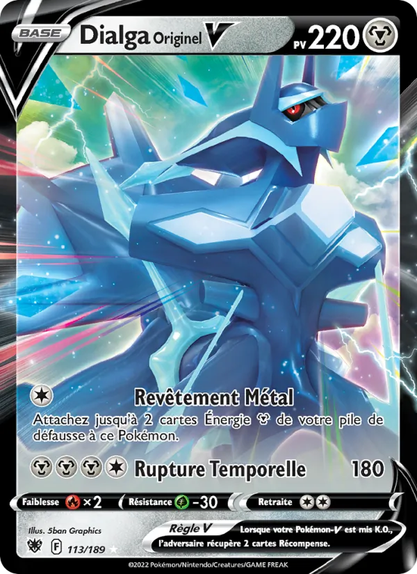 Carte Pokémon Dialga Originel V de l'extension Astres Radieux