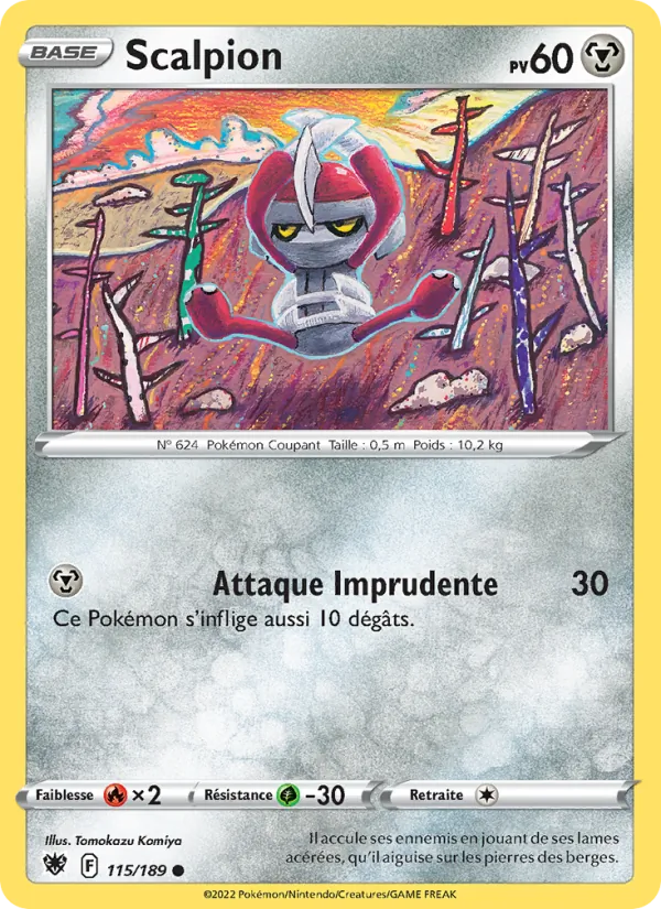 Carte Pokémon Scalpion de l'extension Astres Radieux