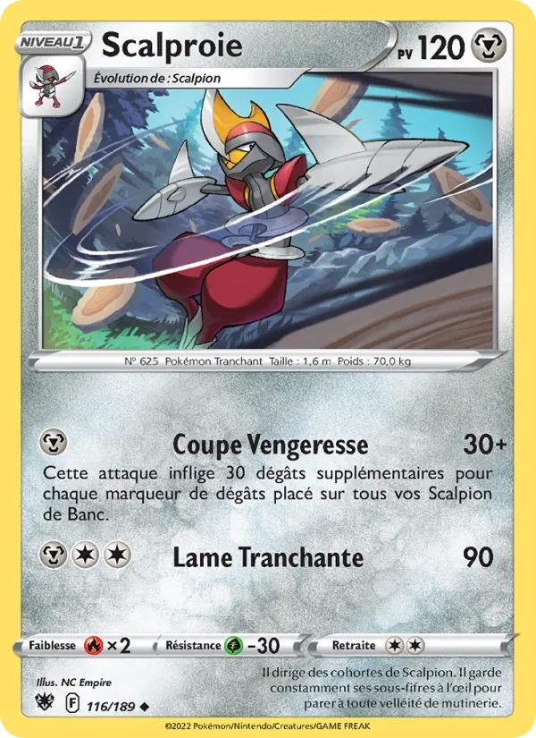 Carte Pokémon Scalproie de l'extension Astres Radieux