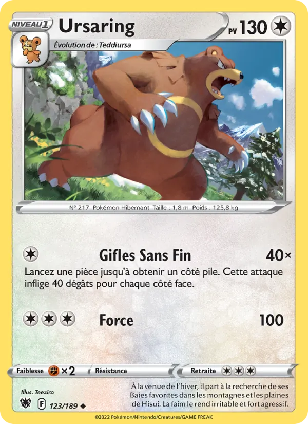 Carte Pokémon Ursaring de l'extension Astres Radieux