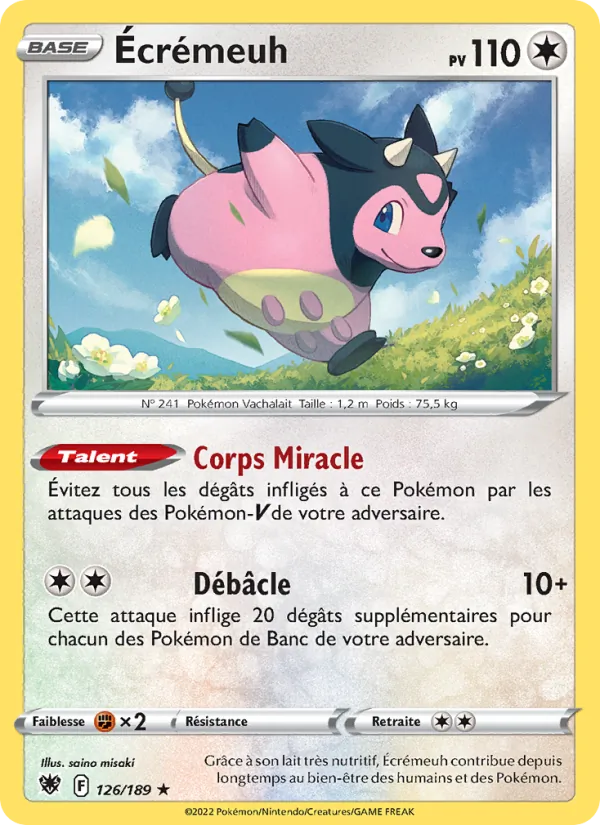 Carte Pokémon Écrémeuh de l'extension Astres Radieux