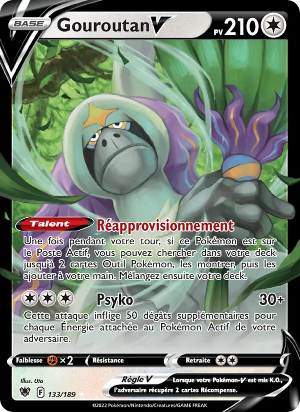 Carte Pokémon Gouroutan V de l'extension Astres Radieux