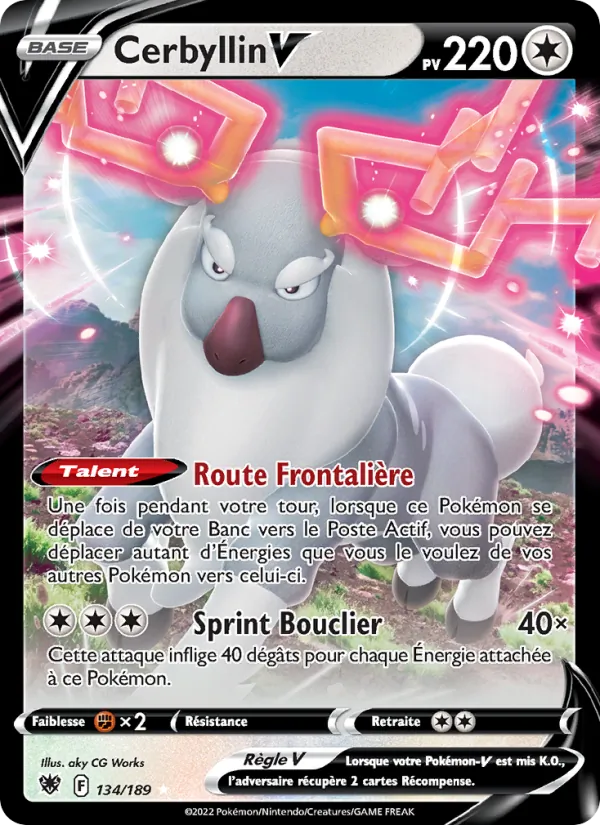 Carte Pokémon Cerbyllin V de l'extension Astres Radieux