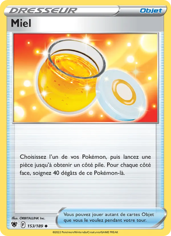 Carte Pokémon Miel de l'extension Astres Radieux