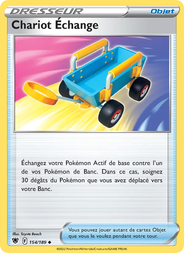 Carte Pokémon Chariot Échange de l'extension Astres Radieux
