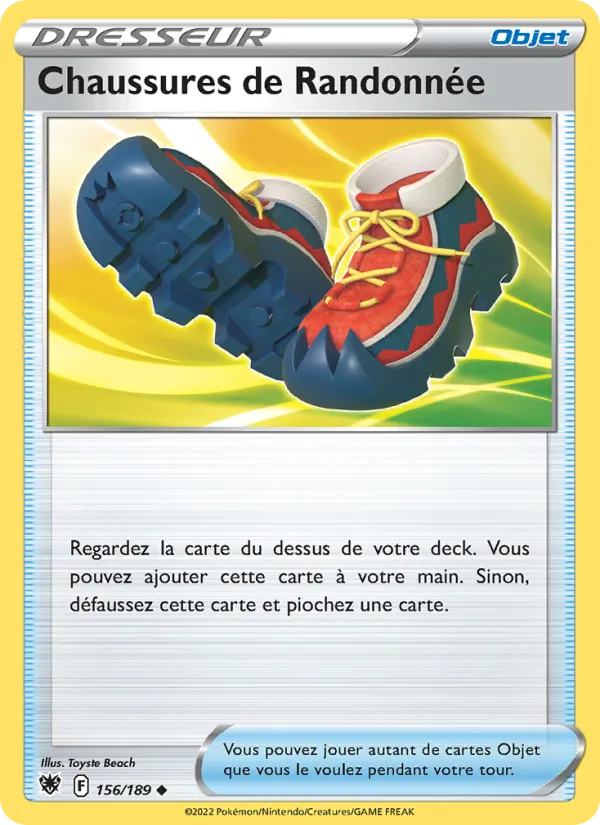Carte Pokémon Chaussures de Randonnée de l'extension Astres Radieux