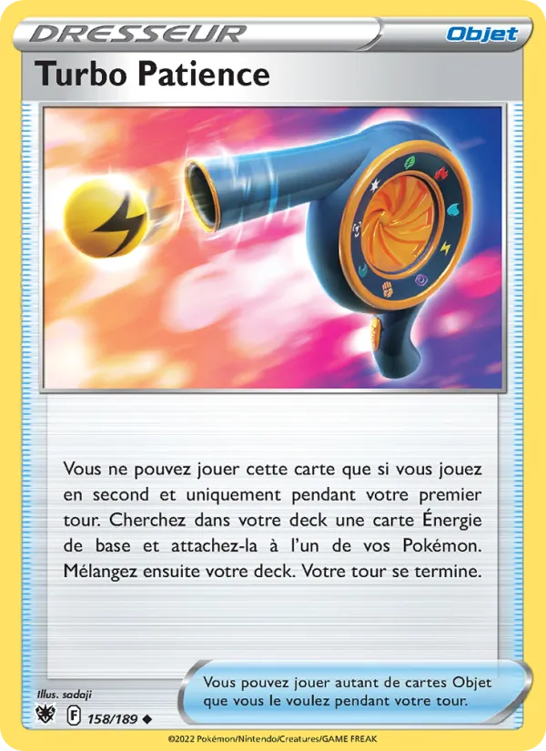 Carte Pokémon Turbo Patience de l'extension Astres Radieux
