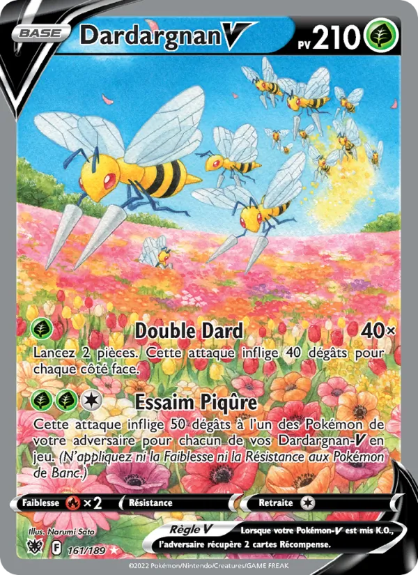 Carte Pokémon Dardargnan V de l'extension Astres Radieux