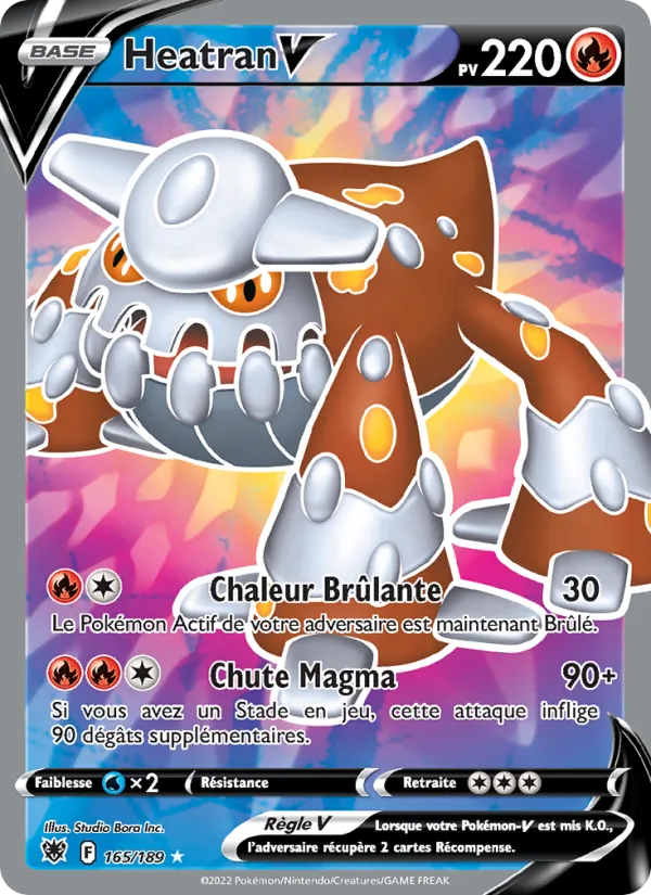 Carte Pokémon Heatran V de l'extension Astres Radieux