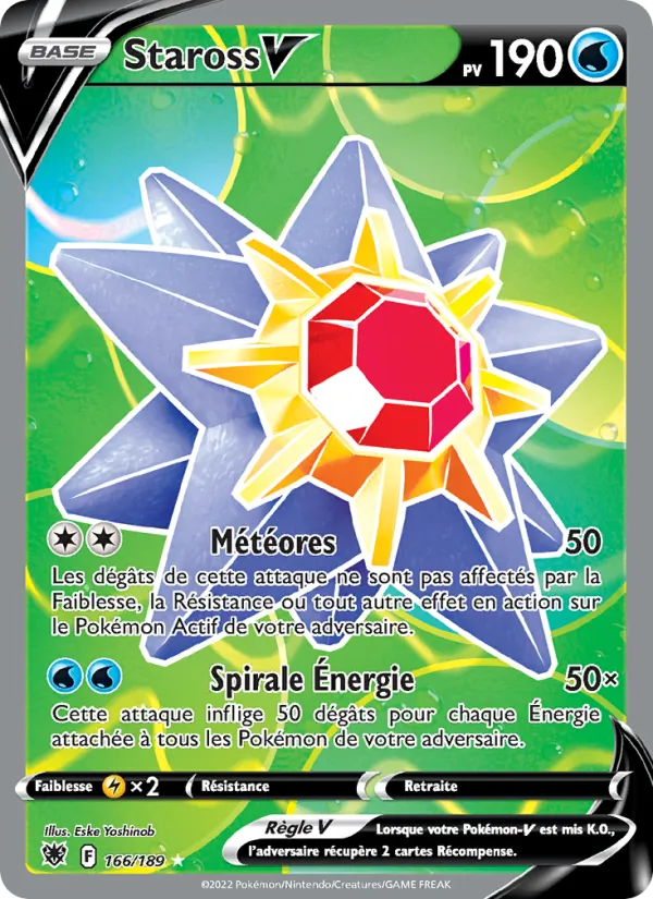 Carte Pokémon Staross V de l'extension Astres Radieux