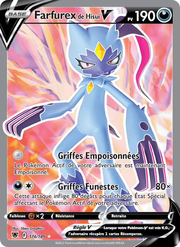 Carte Pokémon Farfurex de Hisui V de l'extension Astres Radieux