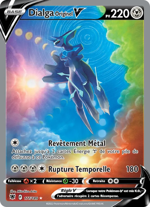 Carte Pokémon Dialga Originel V de l'extension Astres Radieux