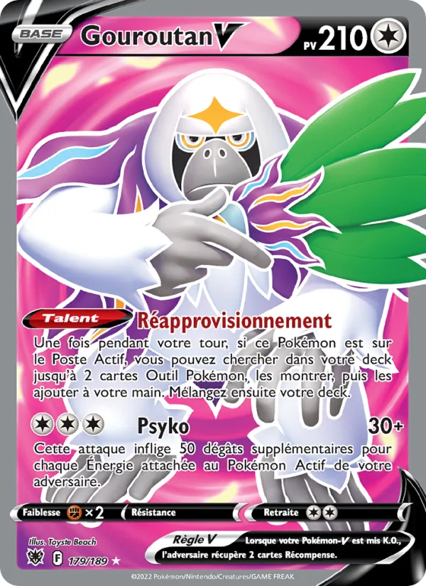 Carte Pokémon Gouroutan V de l'extension Astres Radieux
