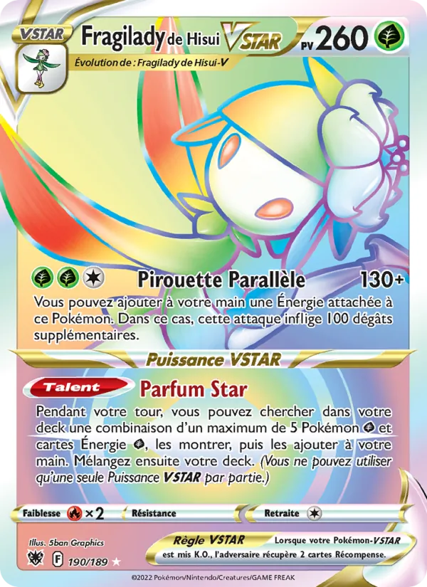 Carte Pokémon Fragilady de Hisui VSTAR de l'extension Astres Radieux