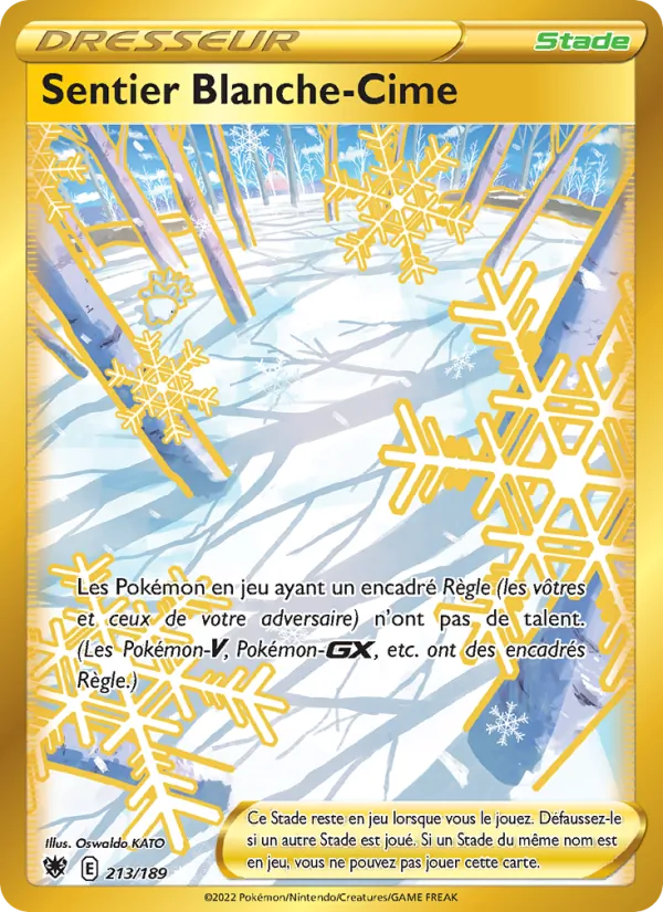 Carte Pokémon Sentier Blanche-Cime de l'extension Astres Radieux