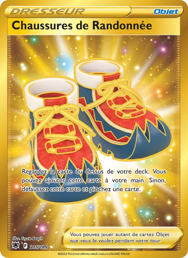 Carte Pokémon Chaussures de Randonnée de l'extension Astres Radieux