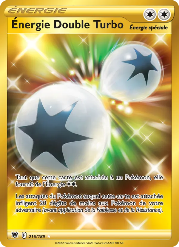Carte Pokémon Énergie Double Turbo de l'extension Astres Radieux